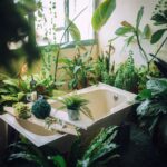 plant, tub, nature, bathroom, hygiene, relaxation, indoors